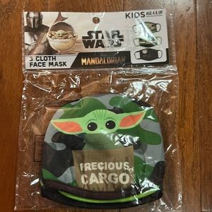 ❌SOLD❌NEW Kids Star Wars 3 Pack Face Masks yoda mandalorian disney covid masks